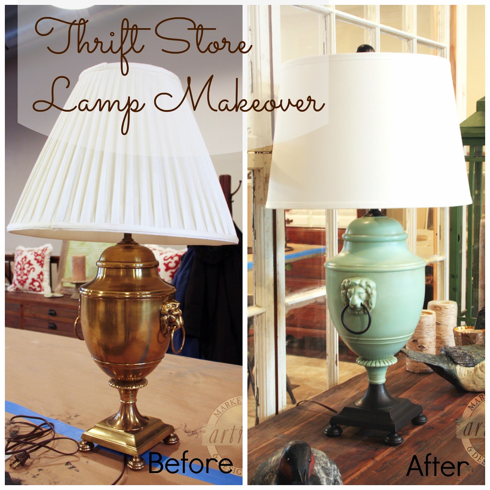 Market Street Artisans Tutorial Thrift Store Lamp Makeover