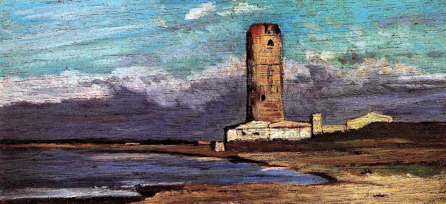 La torre rossa, The Red Tower by Giovanni Fattori, 1875