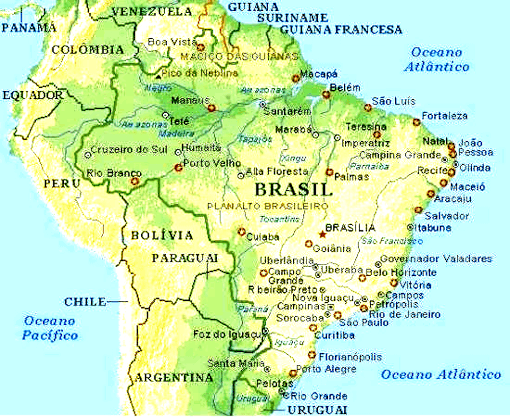 Brasil Mapas Geográficos do Brasil Brasil Mapas Geográficos do Brasil