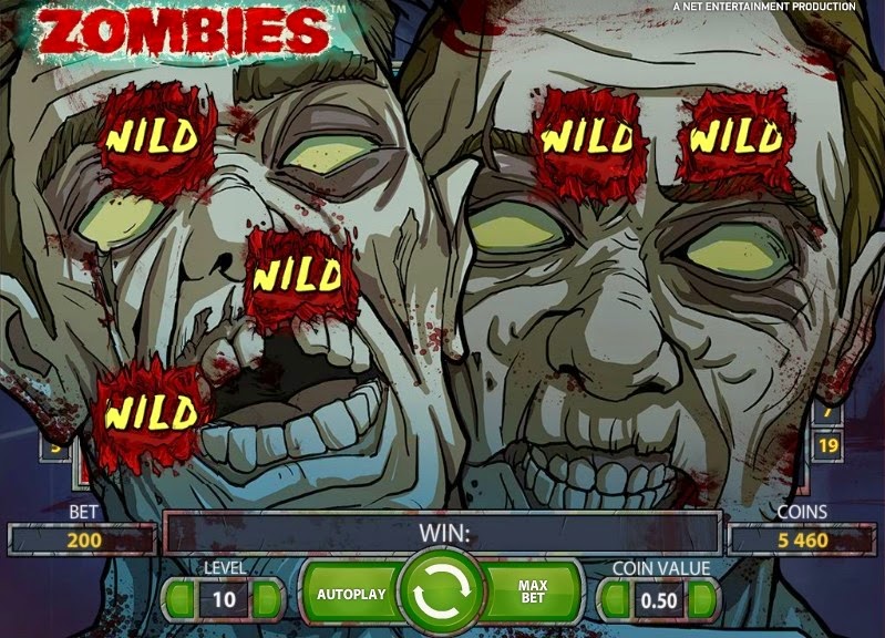 Zombies Video Slot Screen