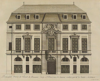 Gravure de la façade sur rue de l'hôtel de Beauvais, par Jean Marot