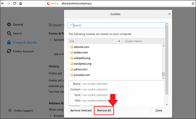كيفية حذف ملفات تعريف الارتباط (كوكيز) على أشهر المتصفحات Screenshot_3