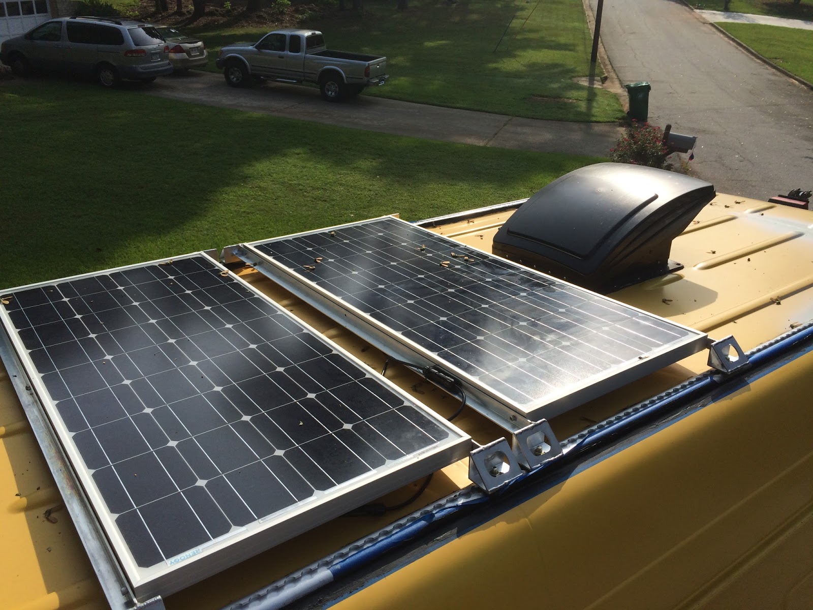 Solar Panel Installation on 2006 Dodge Mercedes Sprinter Camper Van RV
