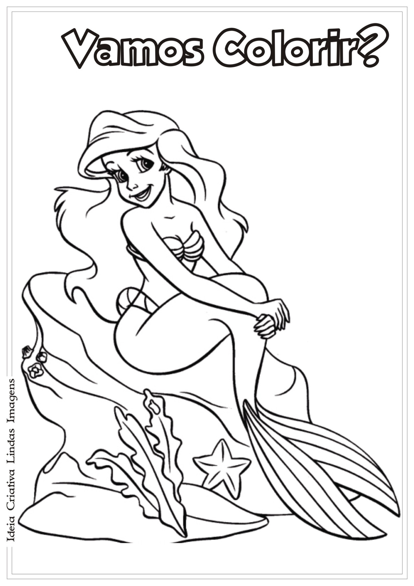 Princesa da Disney Ariel, A Pequena Sereia Pintando Desenho