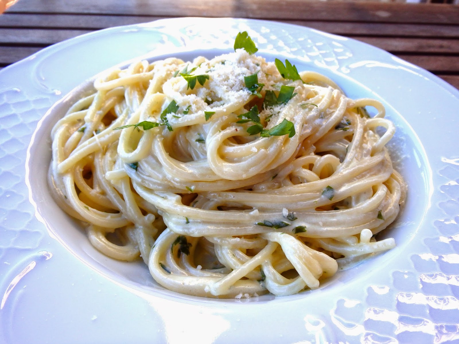 Les receptes que m'agraden Espaguetis Alfredo