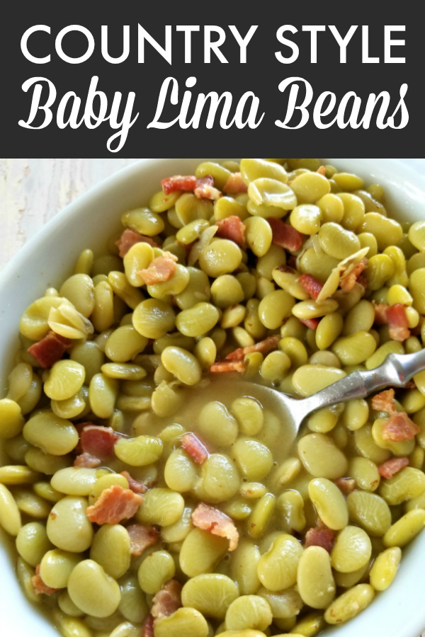 Country-Style Baby Lima Beans | A no-fail Southern recipe for tender baby lima beans (butterbeans) cooked low and slow with bacon.