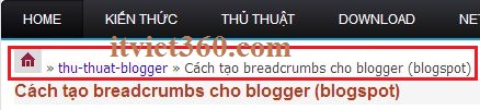 breadcrumbs cho blogspot