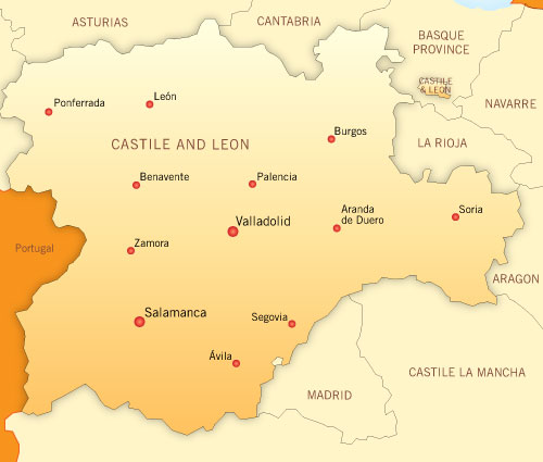 Castile and Leon Map Information | Map of Spain Pictures