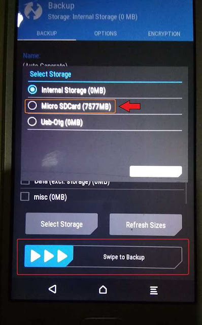 backup rom ke sd card dengan twrp