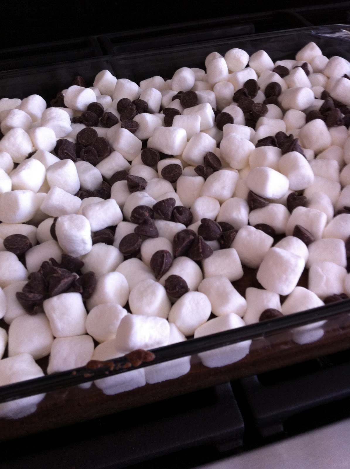 Dinner Time Ideas Marshmallow & Chocolate Chip Topped Brownies