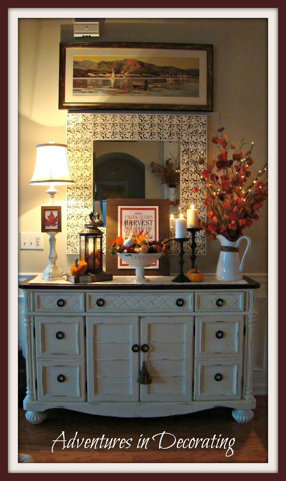 Adventures in Decorating Fall Buffet