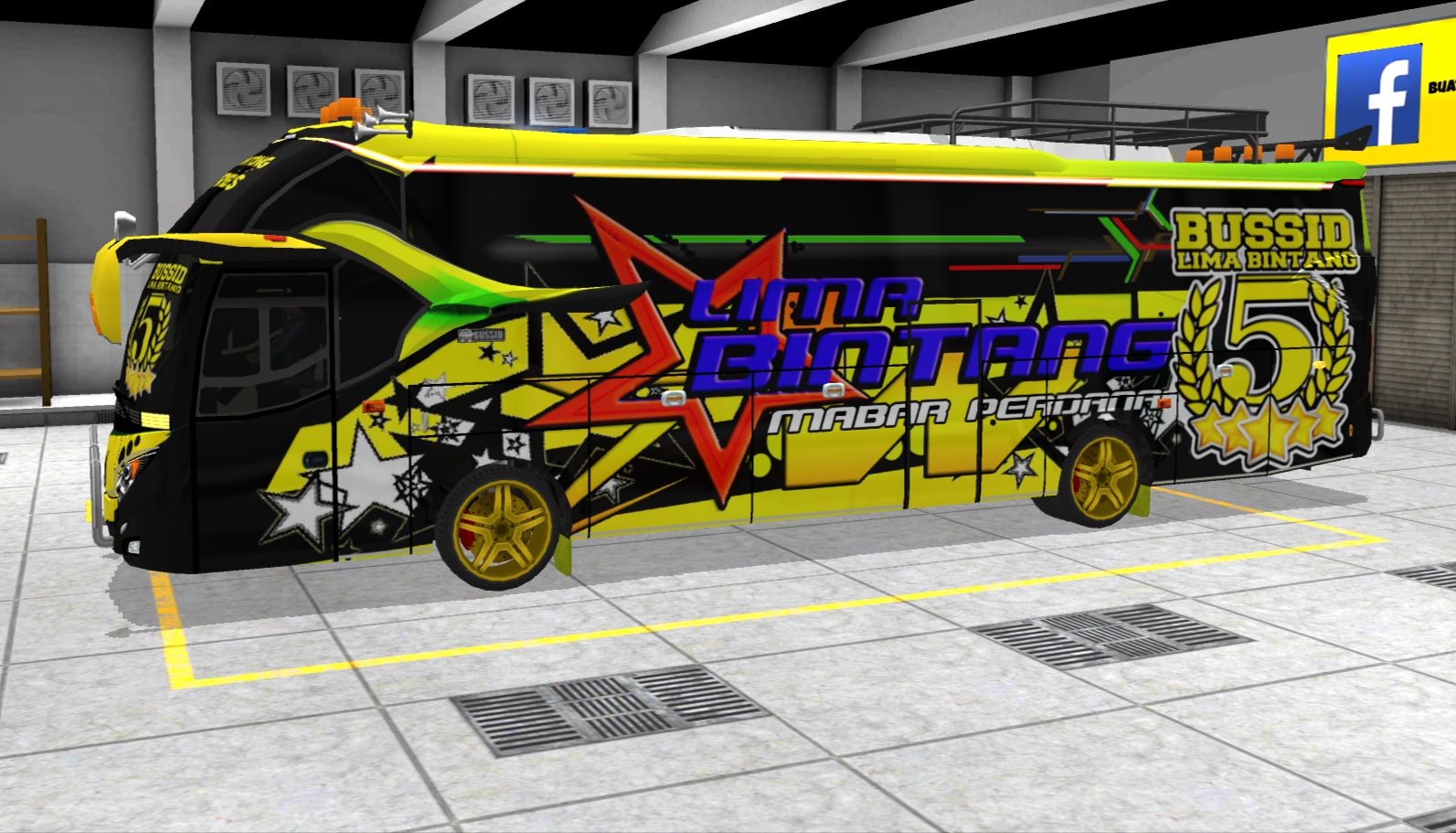Livery Bussid 4 Livery Srikandi Shd Lima Bintang Youtube