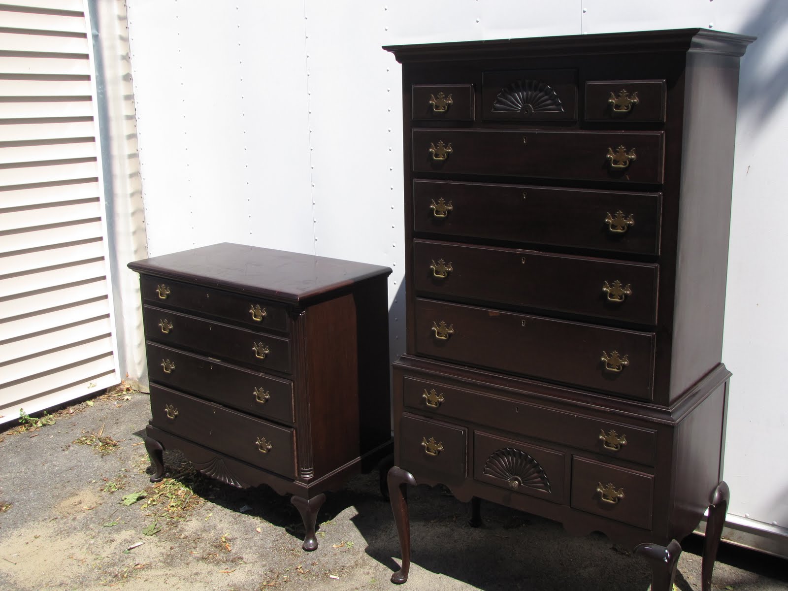 WSS Thrift Antique Queen Anne's Highboy and Dresser set
