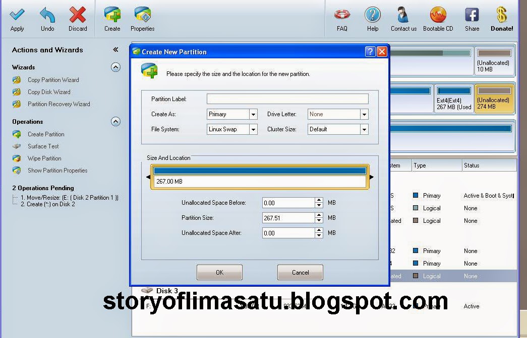 Show partitions. Show partitions