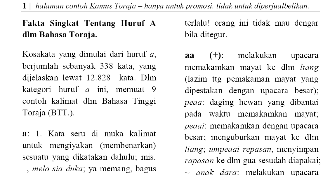 Kamus Bahasa Toraja - Home School
