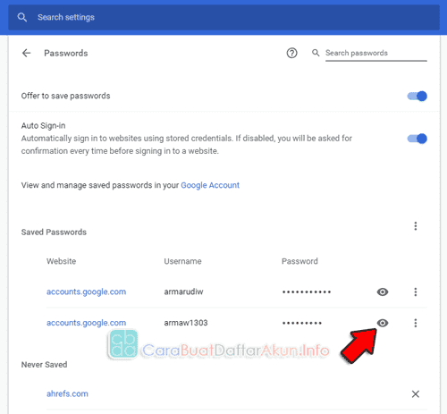 Cara Melihat Sandi Gmail Kita Sendiri Yang Tersimpan Di Pc