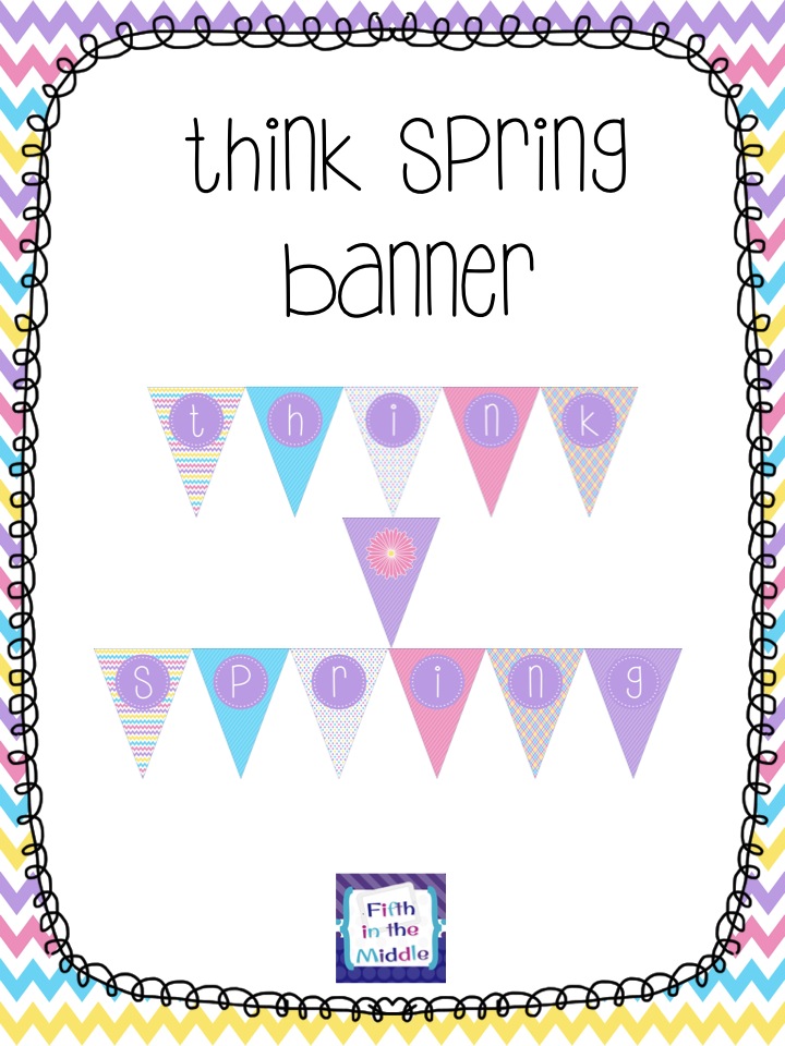 Free Think Spring pennant banner