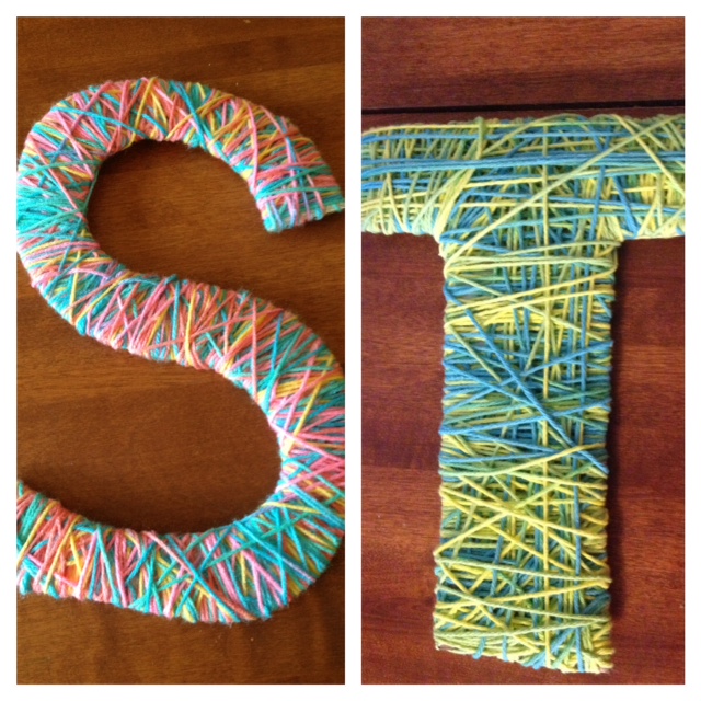 Homemade Yarn Letters