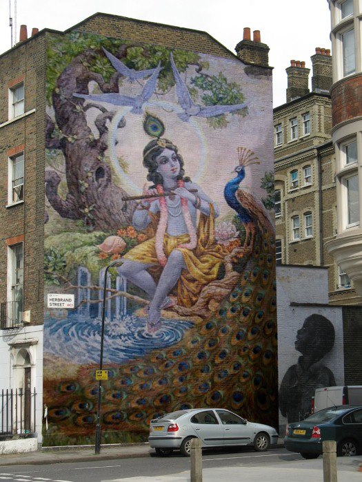 krishna1008 Krishna Mural on building