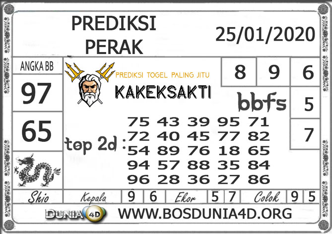 Prediksi Togel PERAK DUNIA4D 25 JANUARI 2020