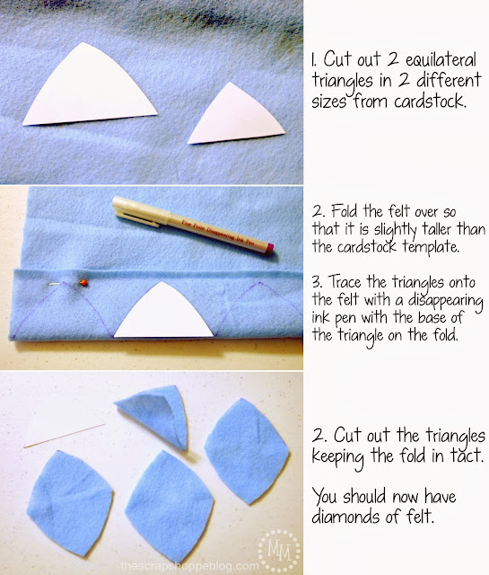 DIY Dinosaur Jackets - cutting triangles