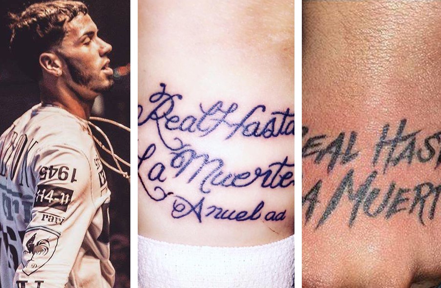 Fanaticos De Anuel Aa Con Tatuajes De La Frase Real Hasta La Muerte.