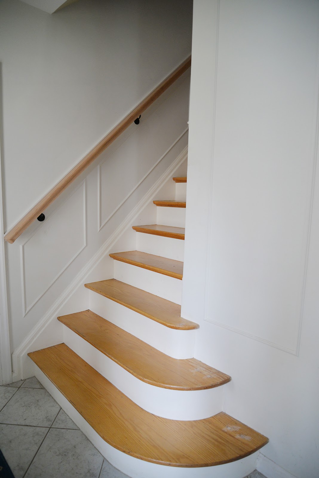 Entryway Refresh Stair Railing Update Rambling Renovators