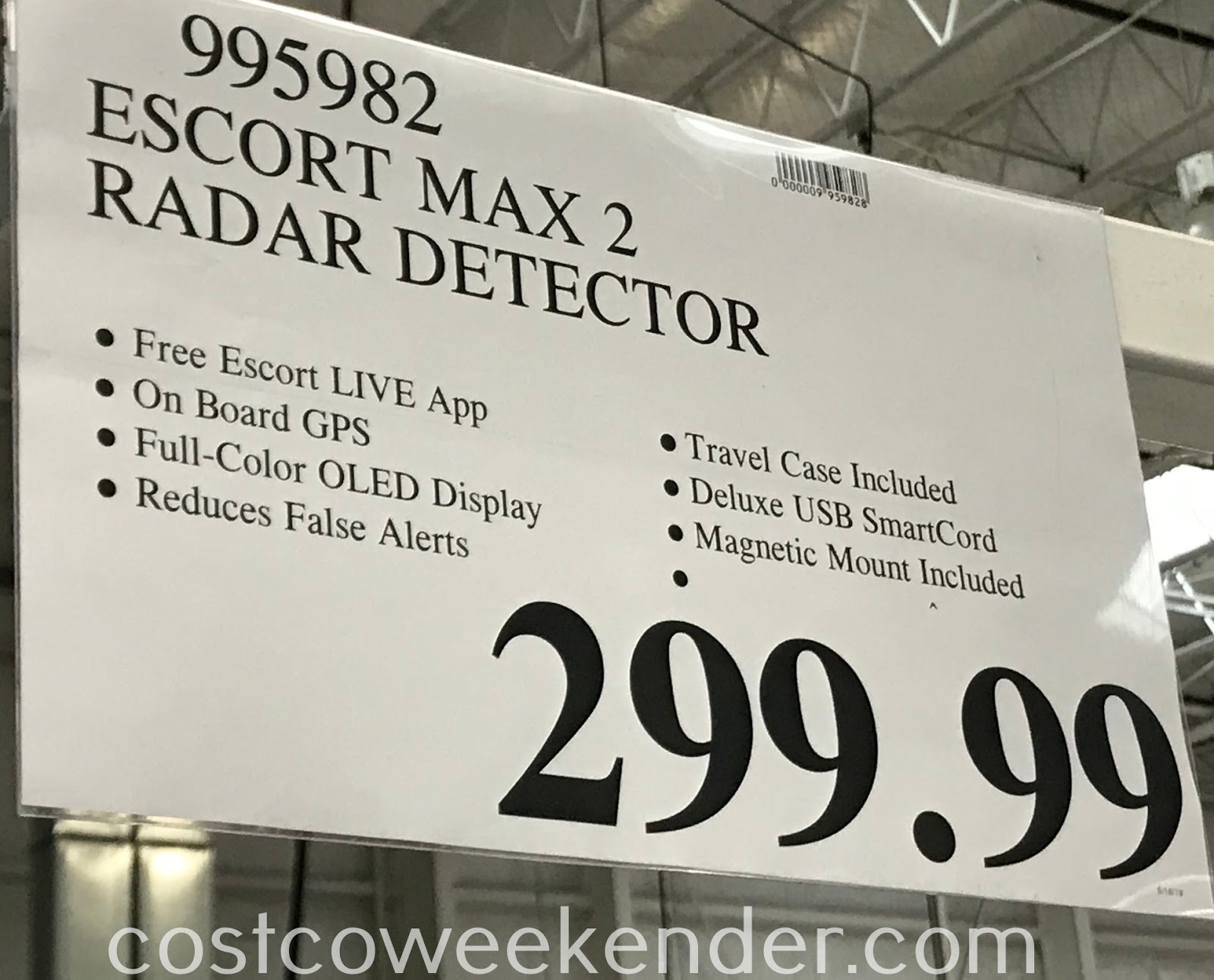 Escort Max II Radar Detector Costco Weekender