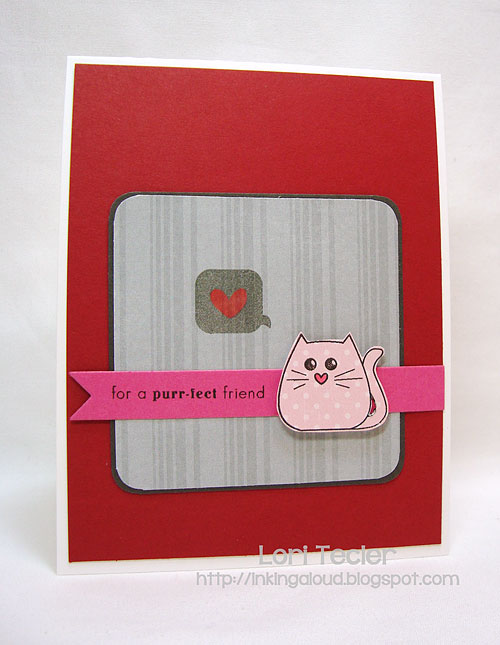 Purr-fect Friend-designed by Lori Tecler-Inking Aloud-stamps from Clear and Simple Stamps