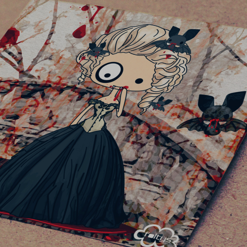 ilustración original | original illustration foltys vs the vintage vamp, halloween 2015
