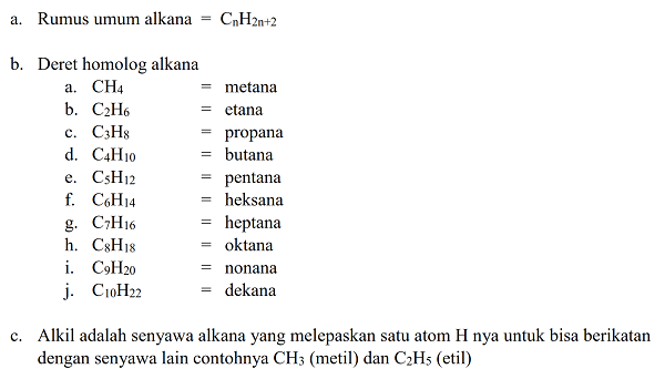 Contoh Soal Dan Pembahasan Tata Nama Alkana