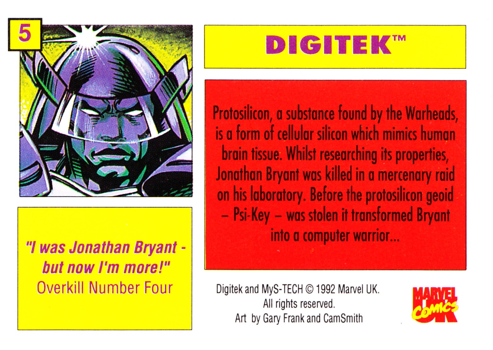 STARLOGGED GEEK MEDIA AGAIN 1992 OVERKILL TRADING CARD COLLECTION