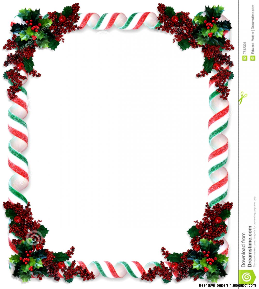 Christmas Border Ribbon Candy Stock Image   Image 7512301