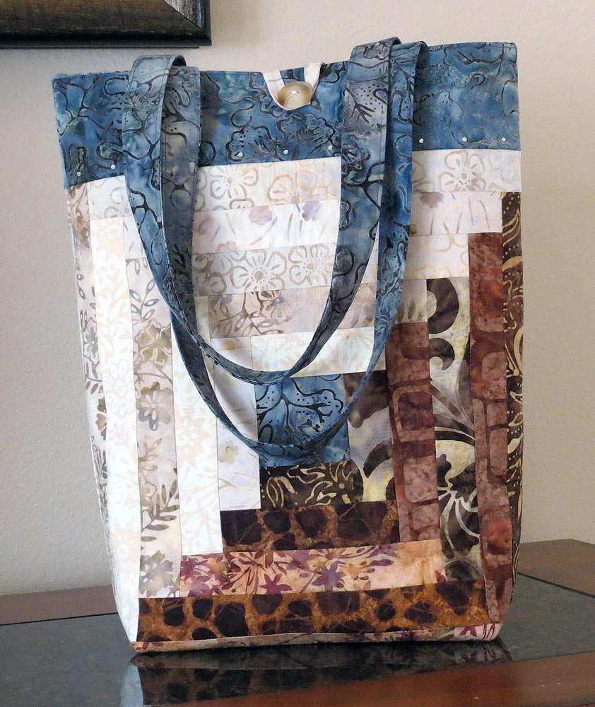 Sew, What's Cookin'?: Log Cabin Tote Bag