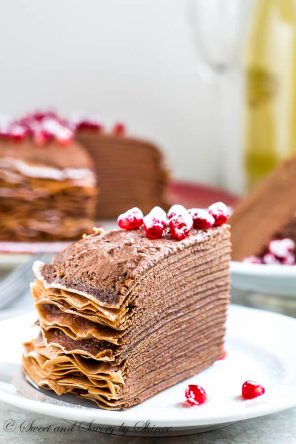 Amazing Chocolate Crepe Cake ) mother's recipes