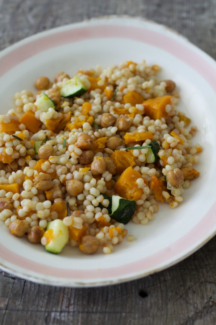 Israeli Couscous with Roasted Butternut Squash and Chickpeas Savoring