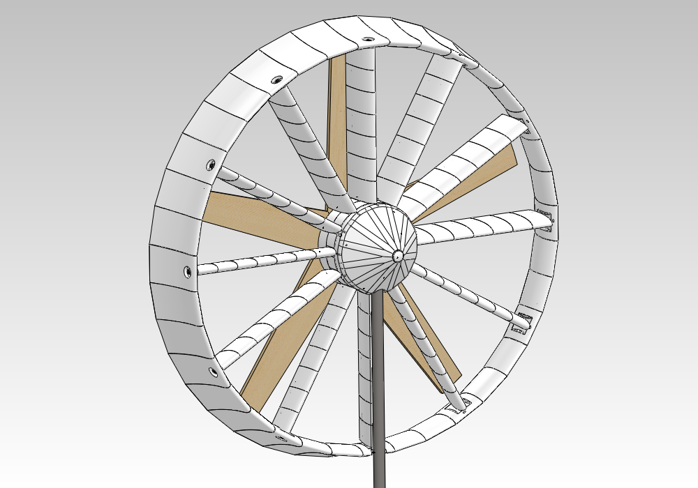 My 'Storm Turbine' design 0.2, about half the design work done now.