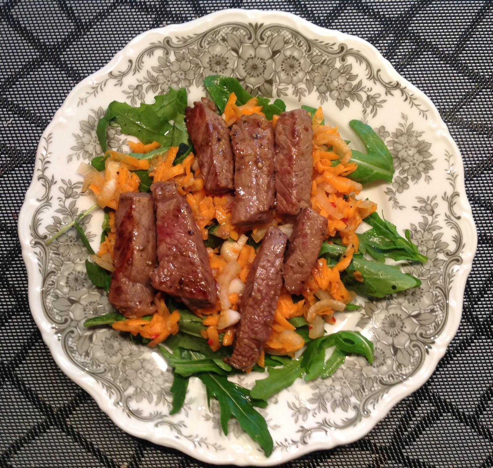 Marlis + Peters Küchenwelt: Scharfer Rucola-Rindfleischsalat Marlis + Peters Küchenwelt: Scharfer Rucola-Rindfleischsalat