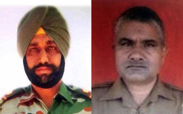 Martyred soldiers Prem Sagar and Naib Subedar Paramjit Singh Martyred soldiers Prem Sagar and Naib Subedar Paramjit Singh