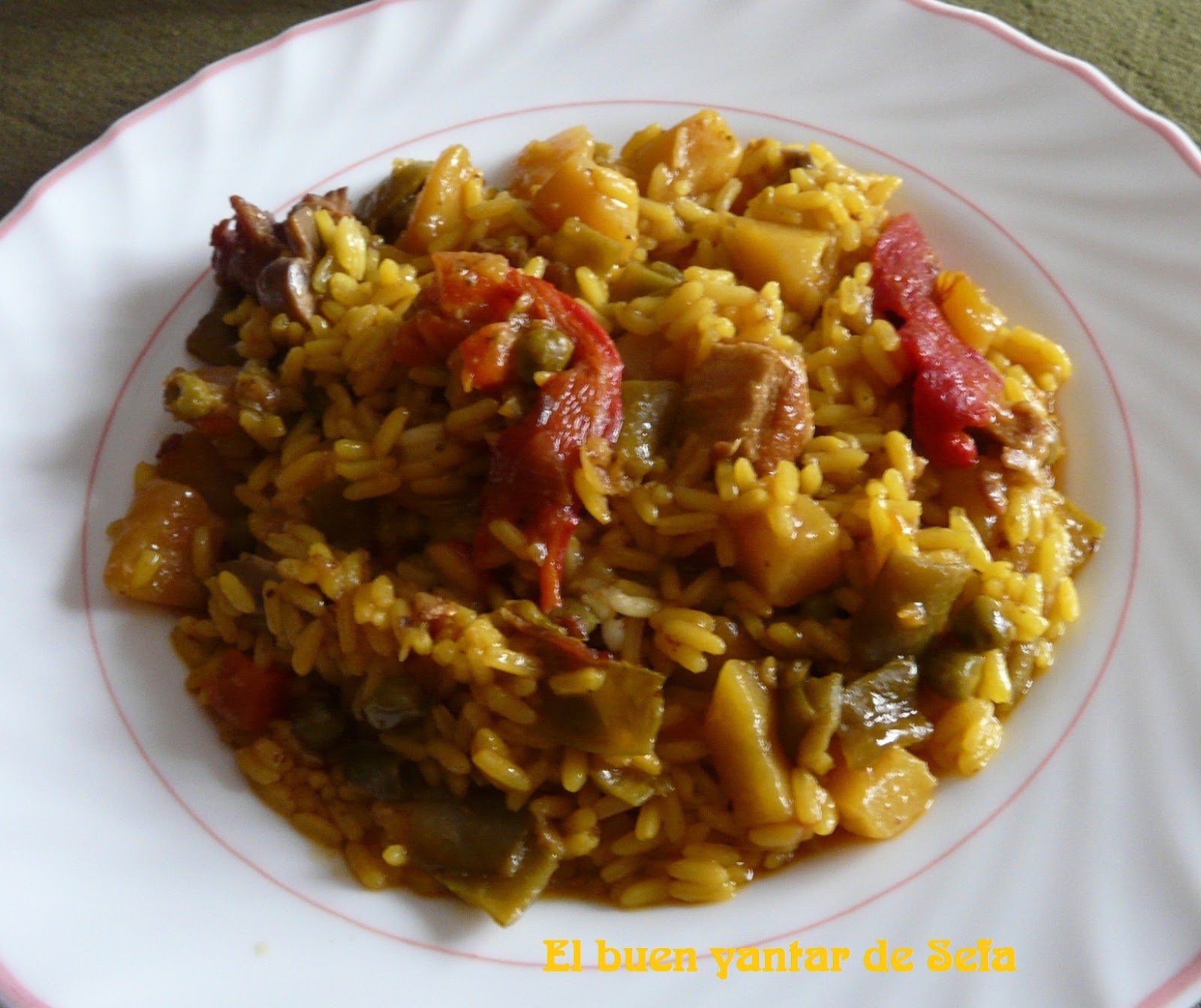 El buen yantar de Sefa "PAELLA" DE VERDURAS (APROVECHAMIENTO)
