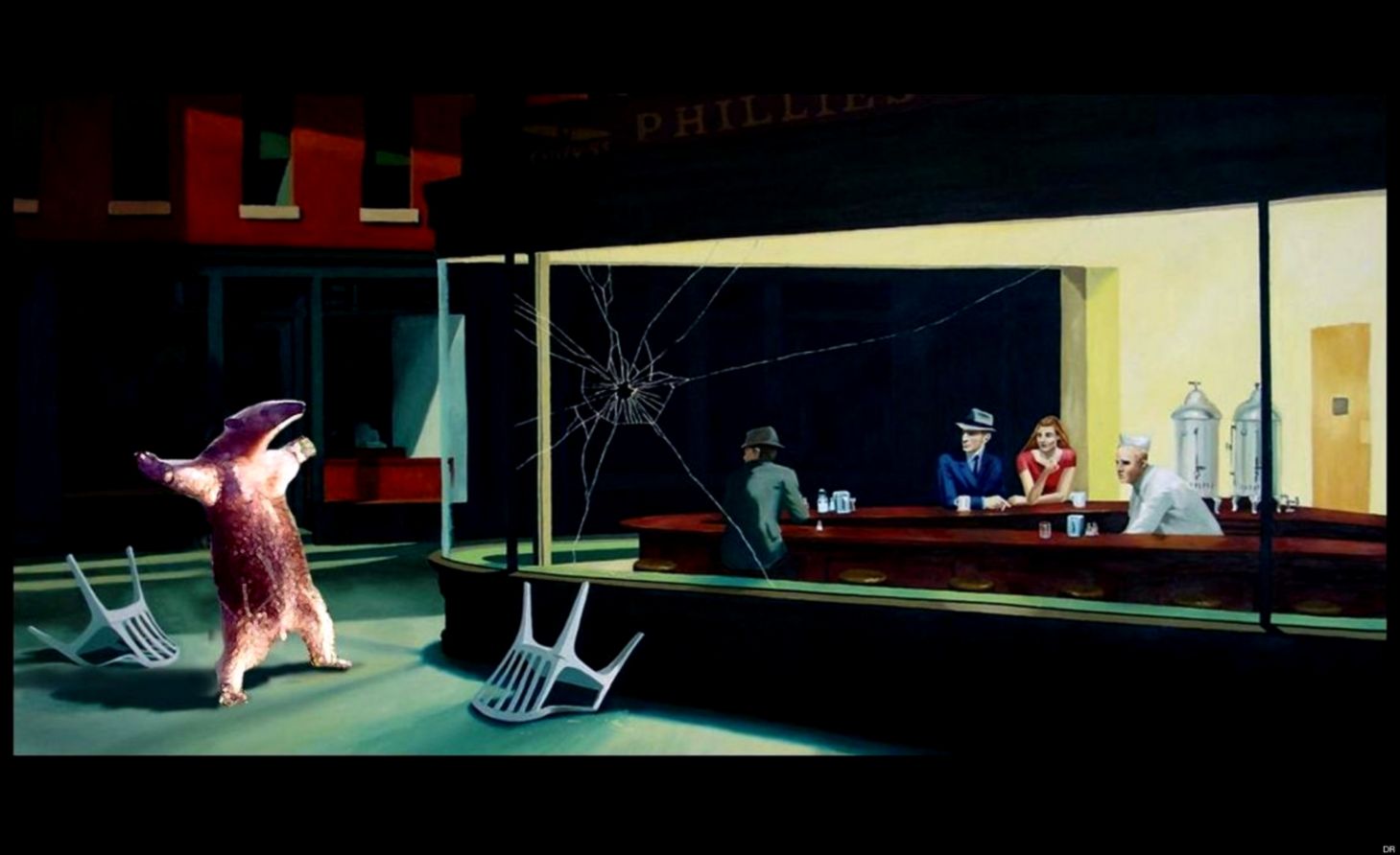 Banksy Nighthawks Edward Hopper