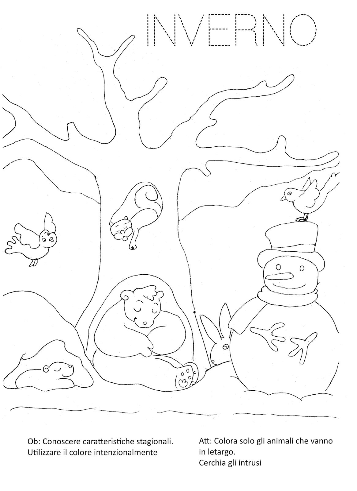 Disegni Sull Inverno Da Stampare E Colorare