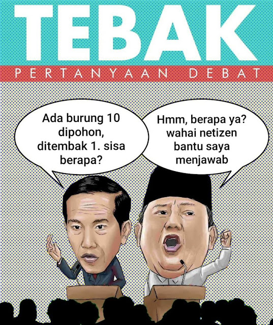 7 Meme 'Debat Capres' Ini Lucunya Ngademin Kubu Jokowi dan Prabowo