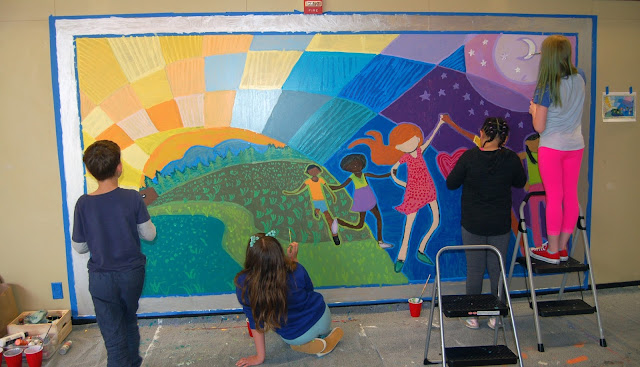 in lak'ech, student mural, social justice mural, kids mural, portland muralist, portland artist