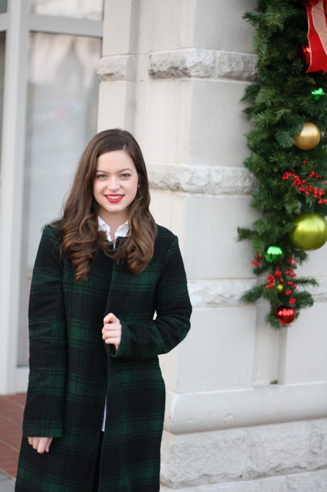 green tartan coat The Classic Madison