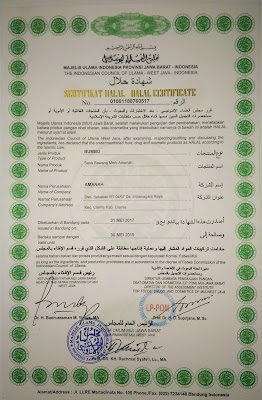 sertifikat halal saus bawang amanah