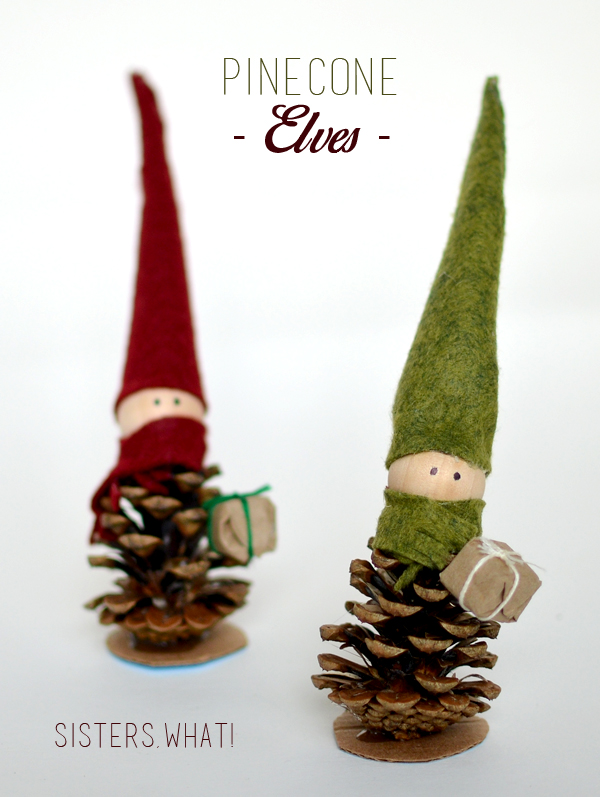 how to make pine cone elves