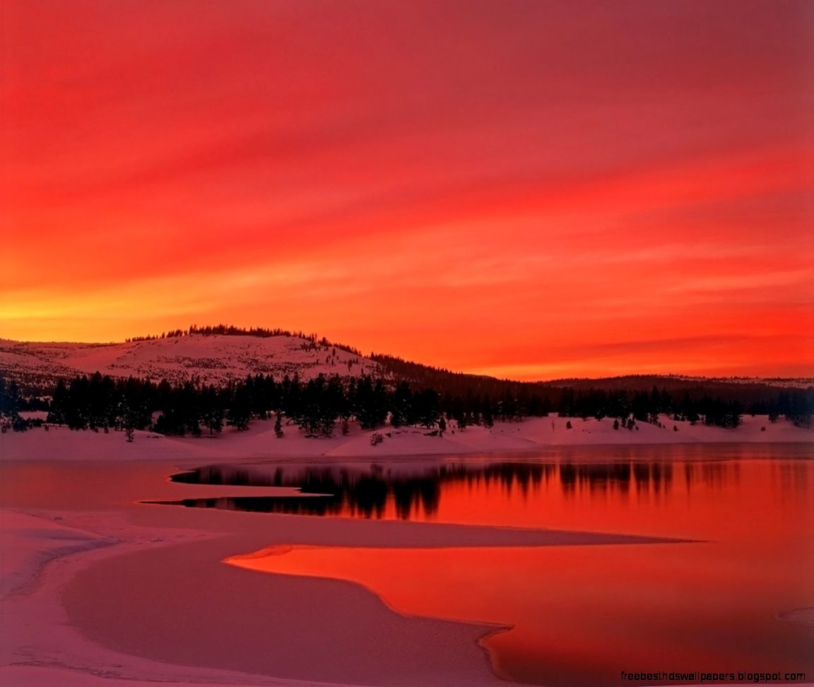 Sunset Winter Wallpaper   142157