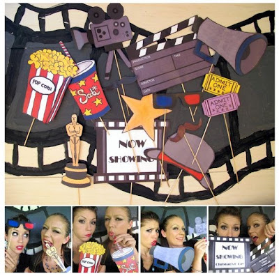 Wedding movie photo booth props