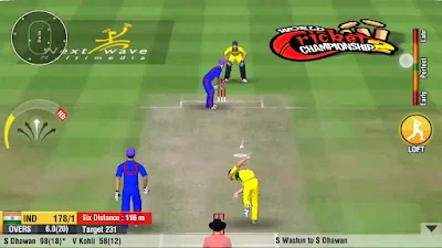 لعبة  World Cricket Championship 2 مكركة، لعبة World Cricket Championship 2 مود فري شوبينغ